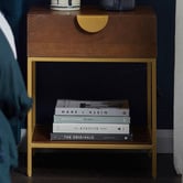 Temple &amp; Webster Priya Mango Wood Bedside Table