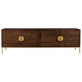 Temple &amp; Webster 180cm Priya Mango Wood Entertainment Unit