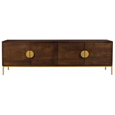 Temple &amp; Webster Priya 180cm Mango Wood Entertainment Unit
