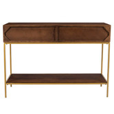 Temple &amp; Webster Priya 2 Drawer Mango Wood Console Table