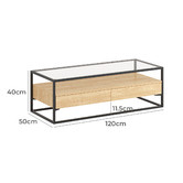 Temple &amp; Webster Khanh Glass Coffee Table