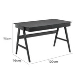 Temple &amp; Webster Black Torsby Office Writing Desk