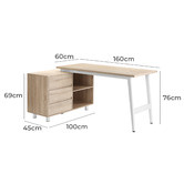 Temple &amp; Webster Dwight Corner Desk &amp; Elite Ergonomic Office Chair Set
