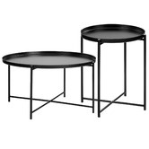 Temple &amp; Webster Maximus Steel Coffee &amp; Side Table Set