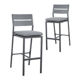 Temple &amp; Webster 2 Seater Kos Aluminium Outdoor Bar Table Set