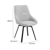 Temple &amp; Webster Nappa Swivel Dining Chairs