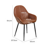 Temple &amp; Webster Frankie Faux Leather Dining Chairs