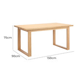 Temple &amp; Webster Natural Dining Table &amp; Bench Set