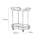 Temple &amp; Webster Bahamas Metal &amp; Glass Bar Cart