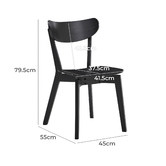 Temple &amp; Webster Black Larsen Wooden Dining Chairs