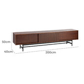 Temple &amp; Webster 200cm Walnut Gannon Retro Lowline TV Unit