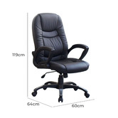 Temple &amp; Webster High Back Black Executive Office Chair