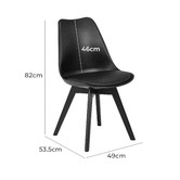 Temple &amp; Webster Black Nova Beech &amp; Faux Leather Dining Chairs