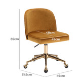 Temple &amp; Webster Juliet Velvet Home Office Chair