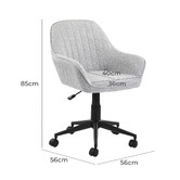 Temple &amp; Webster Grey Kinsey Fabric Office Chair