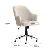 Temple &amp; Webster Cream Palmer Velvet Office Chair