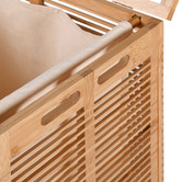 Temple &amp; Webster Lattice Bamboo Laundry Hamper