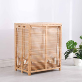 Temple &amp; Webster Lattice Bamboo Laundry Hamper