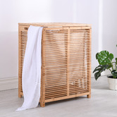 Temple &amp; Webster Lattice Bamboo Laundry Hamper