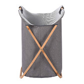 Temple &amp; Webster Bamboo Foldable Laundry Hamper