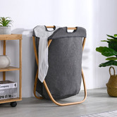 Temple &amp; Webster Bamboo Foldable Laundry Hamper