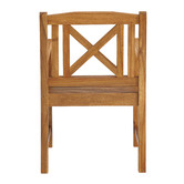 Temple &amp; Webster Natural Santa Cruz Acacia Wood Outdoor Armchair