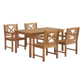 Temple &amp; Webster Natural Santa Cruz Acacia Wood Outdoor Armchair