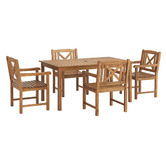 Temple &amp; Webster Natural Santa Cruz Acacia Wood Outdoor Armchair
