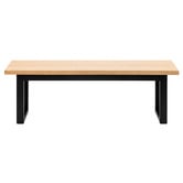 Temple &amp; Webster Natural &amp; Black Dining Table &amp; Bench Set