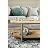 Temple &amp; Webster Anya Oval Mango Wood &amp; Rattan Coffee Table