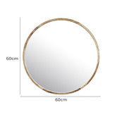 Temple &amp; Webster Tate Round Wooden Framed Wall Mirror