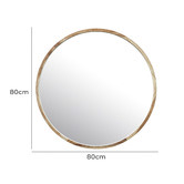 Temple &amp; Webster Tate Round Wooden Framed Wall Mirror