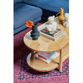 Temple &amp; Webster Anya Oval Mango Wood &amp; Rattan Coffee Table