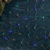 Temple &amp; Webster 250 Multi-Coloured LED Solar Net Fairy Lights