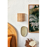 Temple &amp; Webster Dune Drum Rattan Wall Sconce