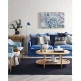 Temple &amp; Webster Anya Oval Mango Wood &amp; Rattan Coffee Table