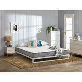 Temple &amp; Webster White Brienne Steel Bed Base