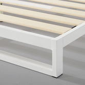Temple &amp; Webster White Brienne Steel Bed Frame