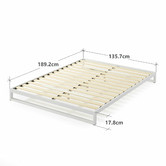 Temple &amp; Webster White Brienne Steel Bed Base