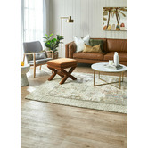 Temple &amp; Webster Tan Brahm 3 Seater Premium Faux Leather Sofa