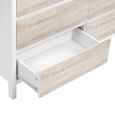 Temple &amp; Webster Whitewash Kingscliff 6 Drawer Chest