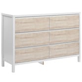 Temple &amp; Webster Whitewash Kingscliff 6 Drawer Chest