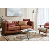 Temple &amp; Webster 80cm White Serena Italian Carrara Marble Coffee Table