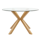 Temple &amp; Webster 120cm Charlie Round Glass Dining Table