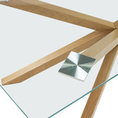 Temple &amp; Webster 200 x 100cm Charlie Glass Dining Table