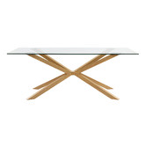 Temple &amp; Webster 200 x 100cm Charlie Glass Dining Table