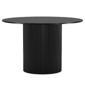 Temple &amp; Webster 4 Seater Black Anika Dining Table &amp; Hans Wegner Replica Chair Set