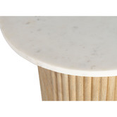 Temple &amp; Webster Anika Mango Wood &amp; Marble Side Table