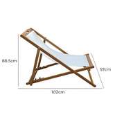 Temple &amp; Webster Belize Wooden Outdoor Deck Chair &amp; Footstool Set