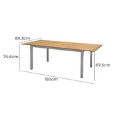 Temple &amp; Webster Natural Maui Eucalyptus Wood Outdoor Extendable Dining Table